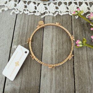 Jane Marie New Gold Flower Bangle with Tags